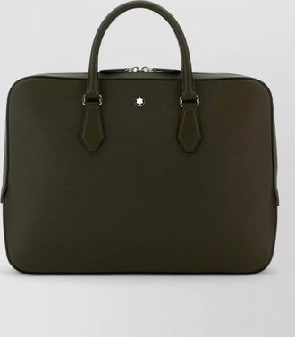 Montblanc leather sartorial briefcase top handles design