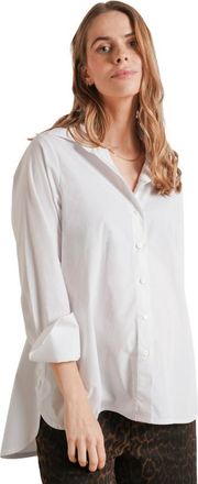 Nom Maternity The Weekday Maternity & Nursing Shirt in Poplin White at Nordstrom, Size X-Large