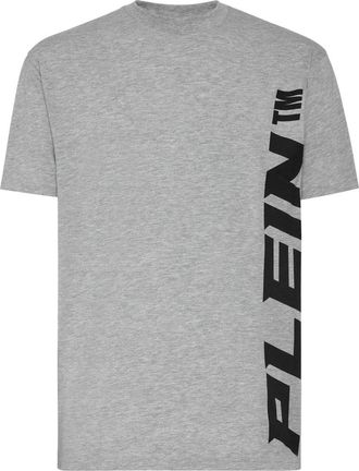 Philipp Plein Tops, Heren, Grijs, M, Katoen, T-Shirt Ronde Hals