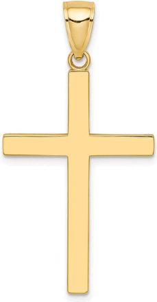 Diamond2Deal 10k Gold Polished Cross Pendant