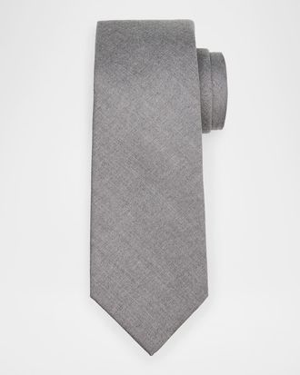 Kiton Men & apos;s Solid Wool 7-Fold Tie