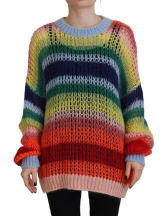 Dsquared2 Dsquared&sup2; Knitted Mohair Crewneck Pullover Womens Sweater (Pre-Owned)