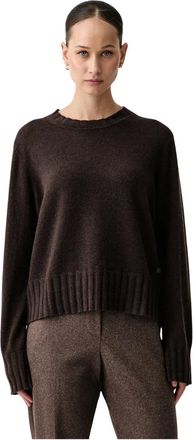 Mos Mosh Jersey de cuello redondo Moria de cachemira - Knitwear - Mujer - Marr&oacute;n - M