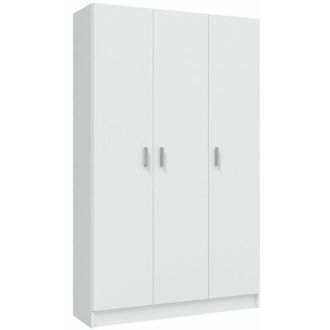 For&eacute;s Armario multiusos 3 puertas escobero blanco