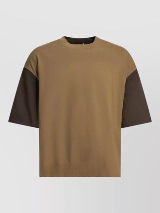 Comme Des Gar&ccedil;ons color block knit crew neck t-shirt