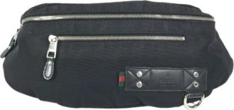 Gucci Pre-owned Sling Bag - unisex - Vintage Heuptassen - Zwart - ONE Size - Nylon - Vintage