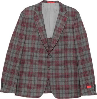 Isaia Jassen, Heren, Veelkleurig, XL, Gekreid Blazer