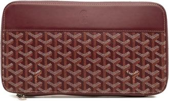 Goyard Pre-owned Wallets, female, Red, Size: ONE SIZE Pre-owned Zip Around Closure Document Holder with Internal Card Slots and Compartments