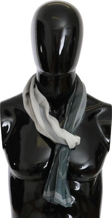 Gianfranco Ferre Wool Viscose Foulard Patterned Branded Womens Scarf