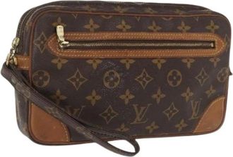 Louis Vuitton Pre-owned Clutches, female, Brown, Size: ONE SIZE Pre-owned Canvas Clutch