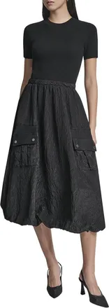 DKNY Dkny Mix Media Cargo Pocket Sweaterdress