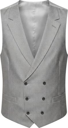Luigi Bianchi Mantova Ceremony Vest 1911 - Heren - Gillet - Grijs - 2XL - Kostuums
