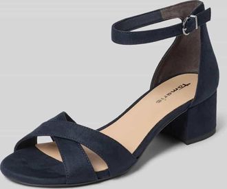 Tamaris Tamaris Sandaletten in Velours-Optik in Dunkelblau, Gr&ouml;&szlig;e 36