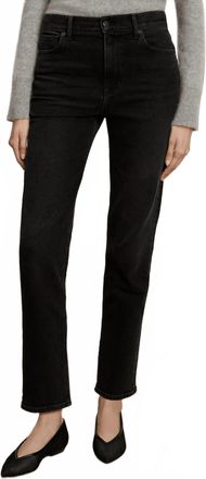 Veronica Beard Leah Straight Leg Jean In Washed Onyx