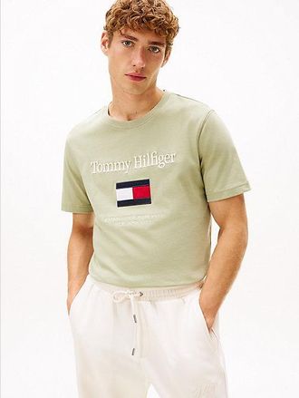 Tommy Hilfiger Logo Embroidery Crew Neck T-Shirt