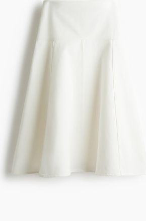 H&M Jeansjupe in A-Linie - White