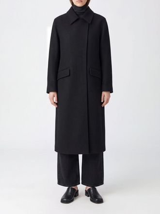 Our Legacy Double-Breasted Long Virgin Wool Coat with Concealed Fastening