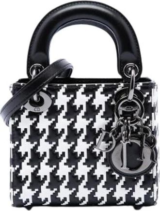 Dior Pre-owned Lady Dior Mini Tas - Dames - Vintage Mini Tas - Zwart - ONE Size - Leer - Vintage
