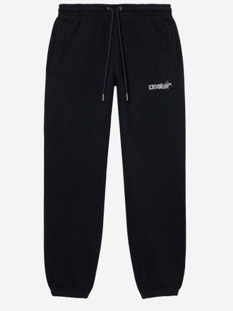 Off-white Cotton Pants With Logo