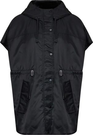 Max Mara Jassen, Dames, Zwart, XS, Katoen, Waterafstotend Twill Gilet