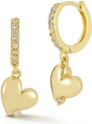Glaze Jewelry Heart Huggie Hoop Earrings in Gold at Nordstrom Rack