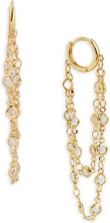 Saachi Crystal Cascade Hoop Earrings in Clear at Nordstrom Rack