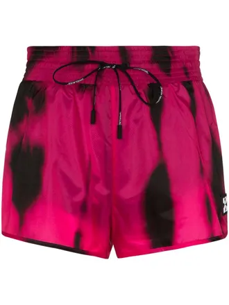 Off-white high waist tie-dye shorts - women - Polyamide - 38 - Pink