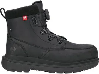 Strauss Woodside 6 Steel Toe Work Boot in Black at Nordstrom, Size 11.5