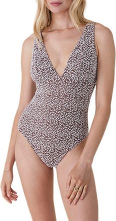 Andie Swim The Mykonos One-Piece Swimsuit in Nutmeg at Nordstrom, Size 3X-Large
