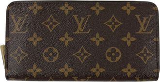 Louis Vuitton Brown Fuchsia Monogram Long Wallet (Bi-Fold) (Pre-Owned)
