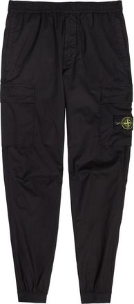 Stone Island Stretch-cotton Cargo Trousers - Black - XL
