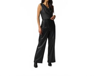 Joseph Ribkoff Sleeveless Cowl Neck Top In Black