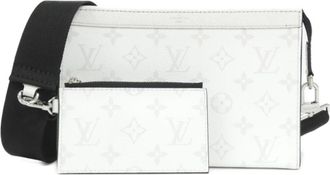 Louis Vuitton White Coated Canvas Leather Shoulder Bag (Pre-Owned)