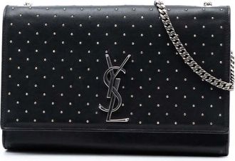Saint Laurent Pre-owned Saint Laurent Medium Leather Studded Monogram Kate Crossbody Ladies 3ZW2GFWWMZTANGT7