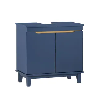 SoBuy Mueble Para Debajo Del Lavabo Fregadero Armario De Ba&ntilde;o Armario De Almacenaje De Suelo 2 Puertas Azul 60 X 30 X 59 Cm Bzr113-b Sobuy Es