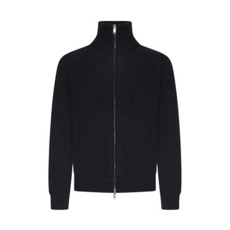 Roberto Collina Cardigan a coste con zip integrale - - Knitwear - Uomo - Nero - XL