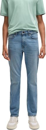 HUGO BOSS Mens Delaware Slim Fit Jeans, Modern Silhouette in Bright Blue 430 - Size 34W/34L