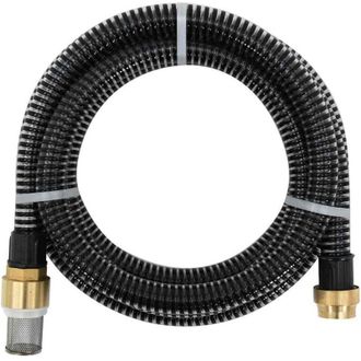 vidaXL Manguera De Succi&oacute;n Con Conectores De Lat&oacute;n Pvc Negro 29 Mm 25m Vidaxl