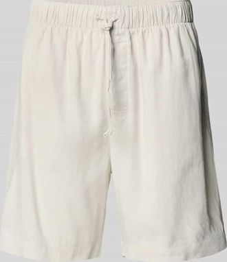 Calvin Klein Underwear Pyjama-Shorts aus Leinen-Lyocell-Mix in Beige, Größe XL