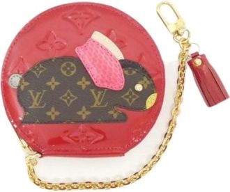Louis Vuitton Pre-owned Vernis Python Coin Case - Dames - Vintage Mini Tas - Rood - ONE Size - Leer - Vintage