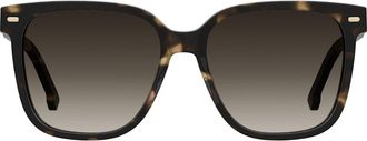 Carrera 55mm Rectangular Sunglasses in Havana/brown Gradient at Nordstrom