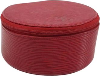 Louis Vuitton Pre-owned Jewelry Box - Dames - Vintage Tassen - Rood - ONE Size - Leer - Vintage