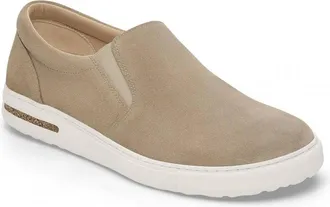 Birkenstock Womens Oswego Suede Leather Shoe - Narrow Width In Taupe