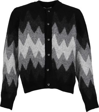 Ernest W. Baker Cardigan con motivo a zig zag - Nero