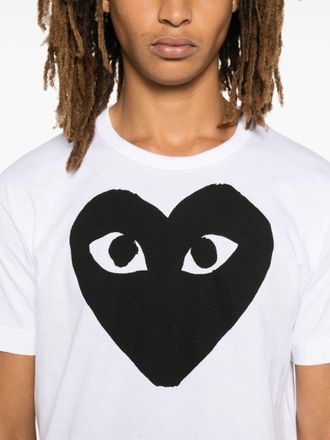 Comme Des Gar&ccedil;ons Signature Heart Logo T-shirt - White