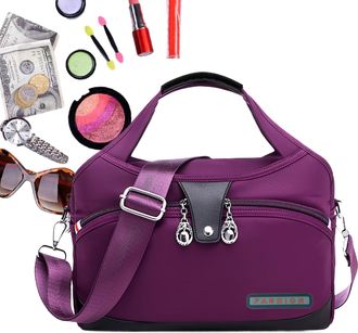 Generic Tote Bag - Multi Pocket Sling Pack, Waterproof Anti Theft Shoulder Bag, Women Adjustable Strap Carry, Lady Mother Girlfriend Travel, Gym School Workpl