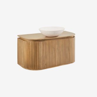 Sklum Sklum - Conjunto De Mueble De Ba&ntilde;o En Madera De Mango Analis