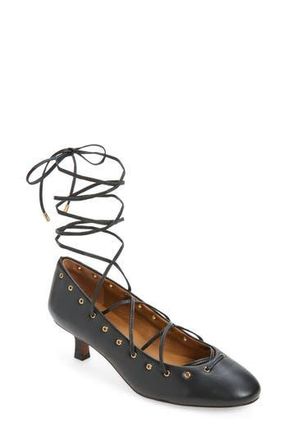 Madewell The Remy Lace-Up Pump in True Black at Nordstrom Rack, Size 8.5