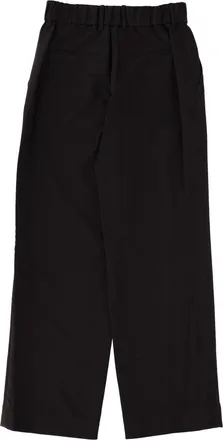 Staud Straight Leg Polyester-Viscose Blend Trousers - Black