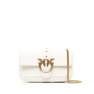 Pinko Cross Body Bags, female, White, Size: ONE SIZE Love Birds Flap Bag